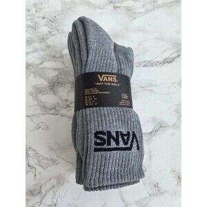 Vans socks 3 Pack Gray Crew Socks Men’s Size 6.5–9 NEW
